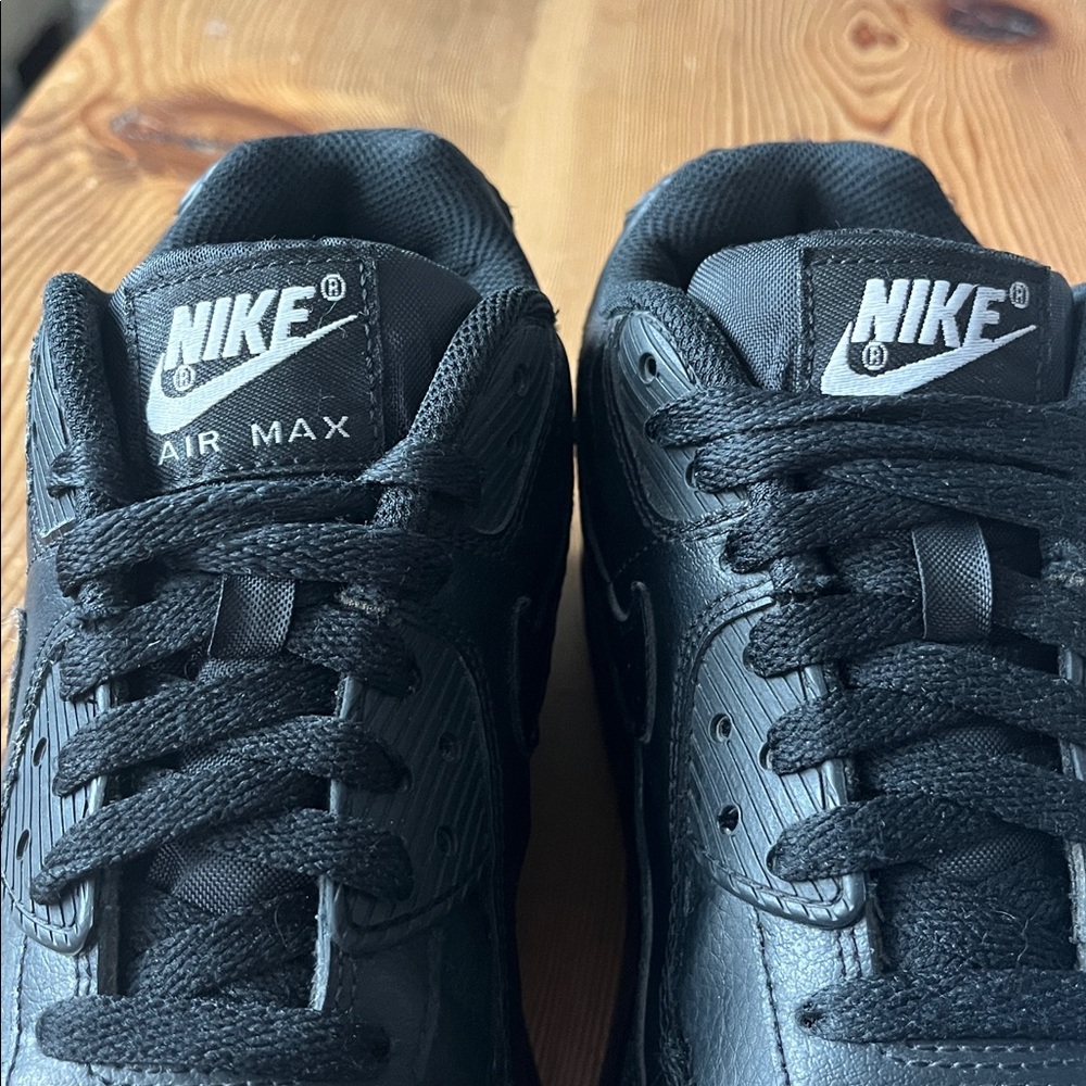 Nike Kids' Black Leather Sneakers - Picture 7 of 9